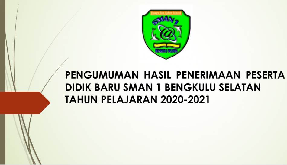 PENGUMUMAN  PESERTA DIDIK BARU JALUR PRESTASI , AFIRMASI DAN PERPINDAHAN ORTU T.P 2020/2021