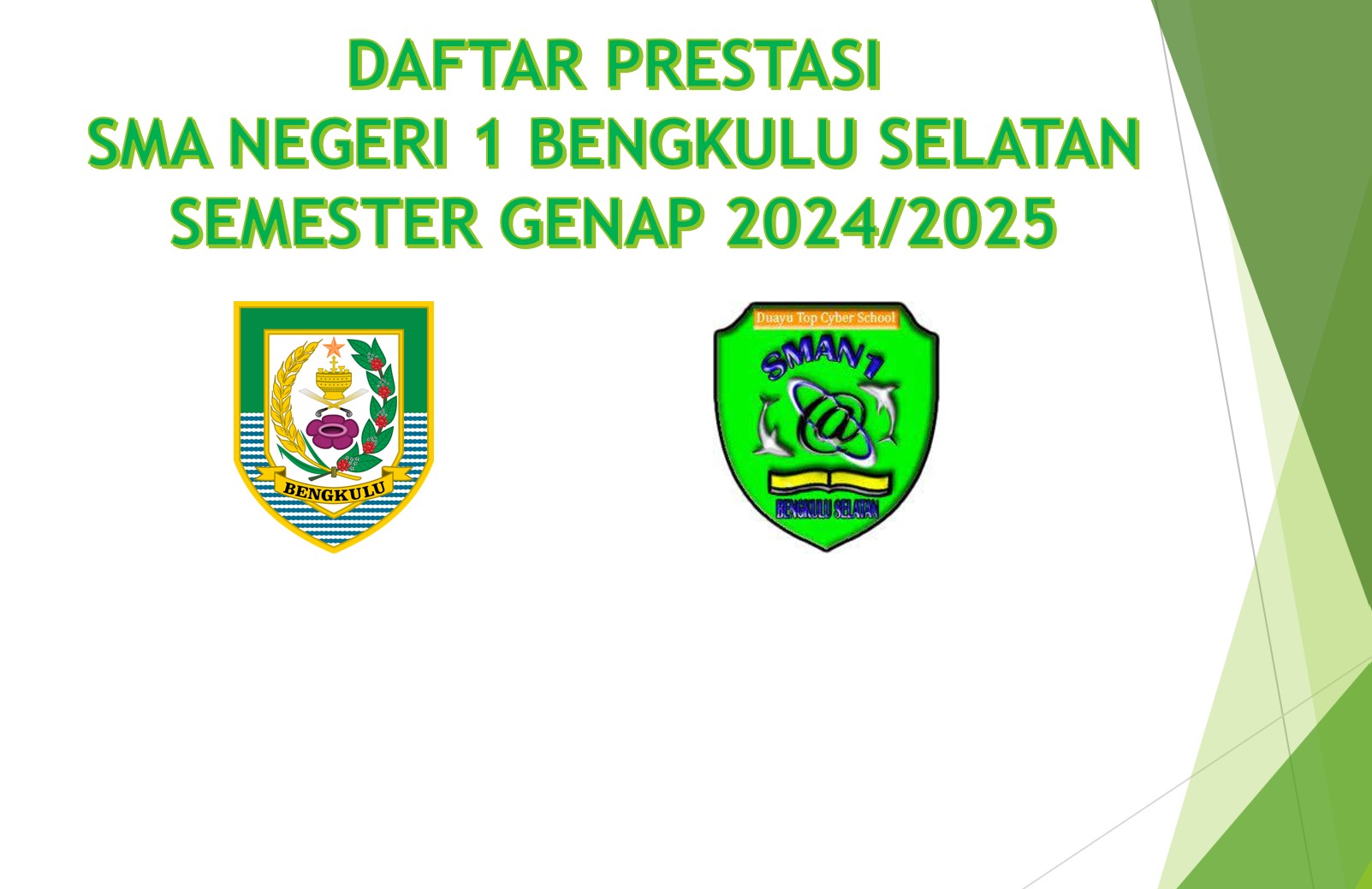 Capaian Prestasi Siswa SMAN 1 BS Semester Genap 2024/2025